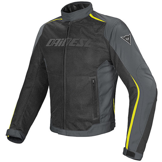 Giacca moto Dainese Hydra Flux D-dry grigio giallo fluo