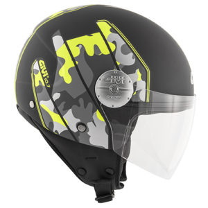 Casco moto demi-jet Givi 10.7 camouflage nero opaco
