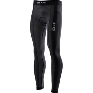 Pantalone leggins unisex con fondello Sixs PN2L Nero Carbon