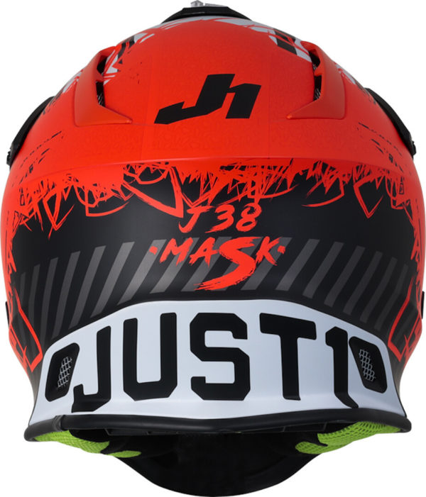 Casco cross-enduro Just1 J38 Nero Arancio Fluo