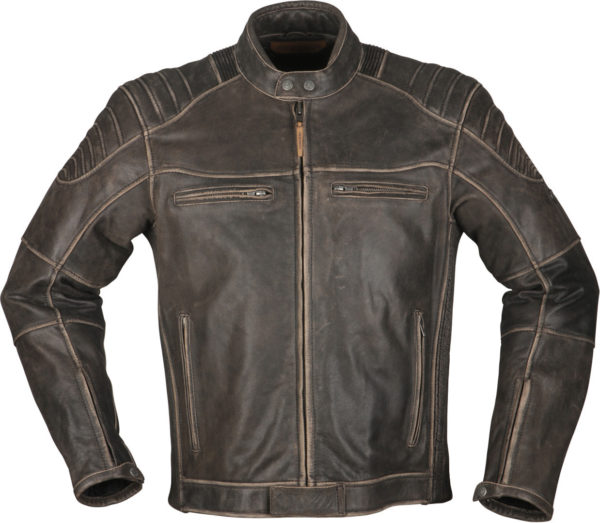 Giacca moto in pelle Modeka Vincent Marrone