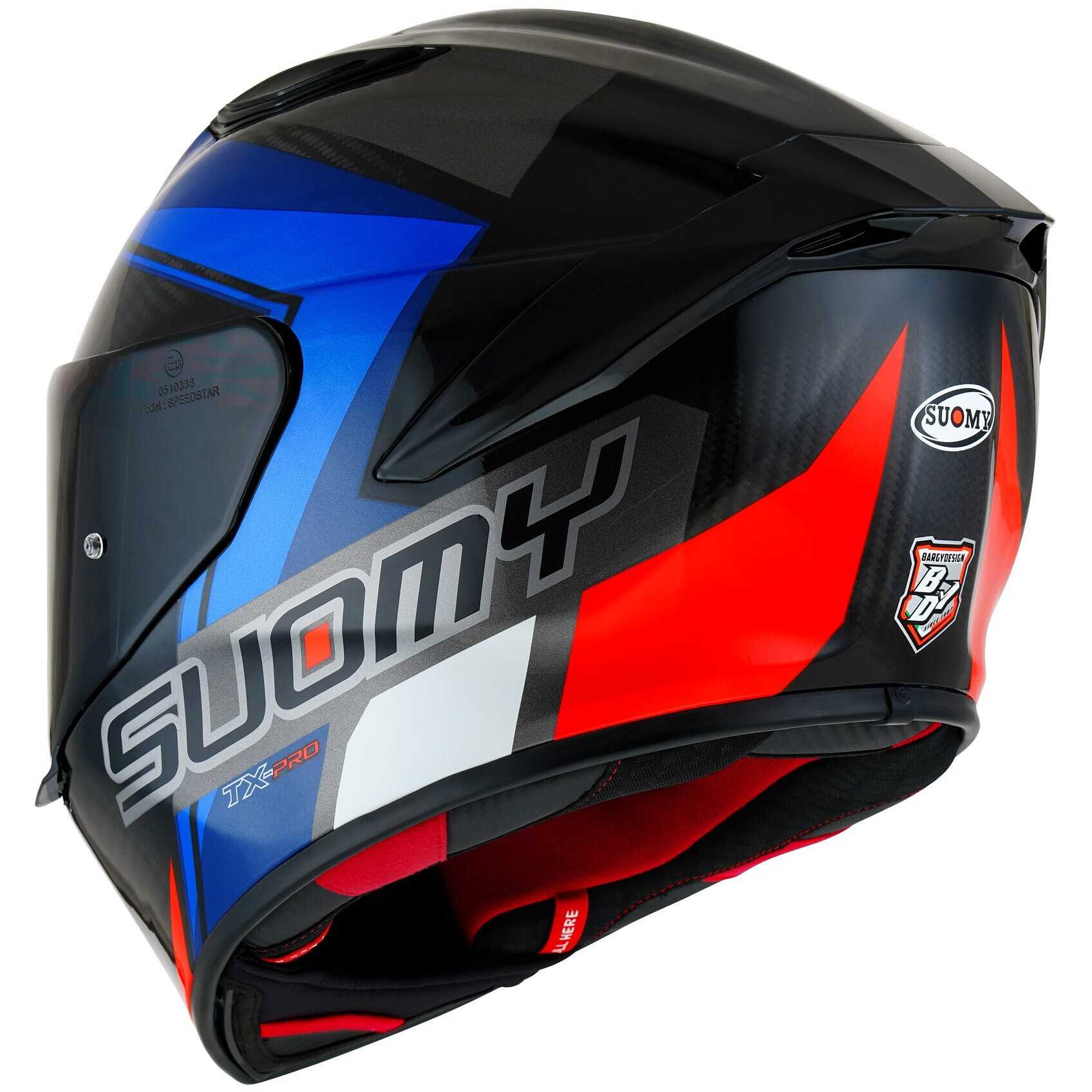 Casco moto integrale Suomy Tx-Pro Glam E06 Blu In Fibra