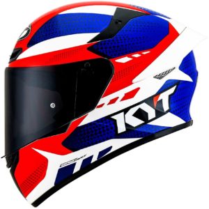 Casco moto integrale Kyt TT-Course Gear Blu Rosso