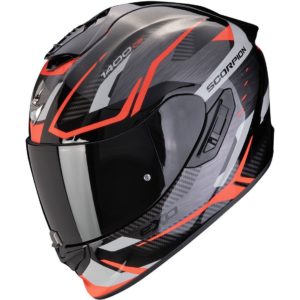 Casco moto integrale Scorpion Exo 1400 Evo II Air Accord Grigio Rosso