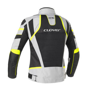 Giacca moto estiva donna Clover Rainjet 2 Wp Lady Giallo Grigio