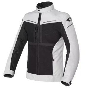 Giacca moto donna estiva Clover Netstyle 2 Lady Nero Argento