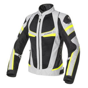 Giacca moto estiva donna Clover Rainjet 2 Wp Lady Giallo Grigio