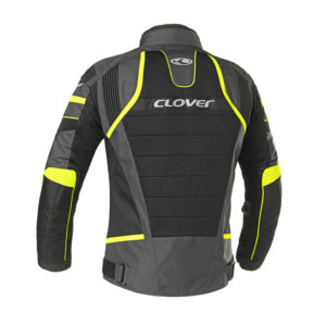 Giacca moto estiva Clover Rainjet 2 Wp Grigio Giallo Fluo