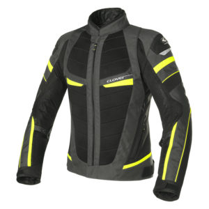 Giacca moto estiva Clover Rainjet 2 Wp Grigio Giallo Fluo