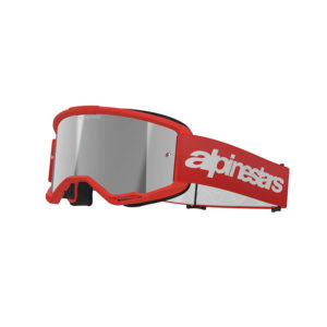 Maschera cross Alpinestars Vision 3 Wordmark Rosso Argento