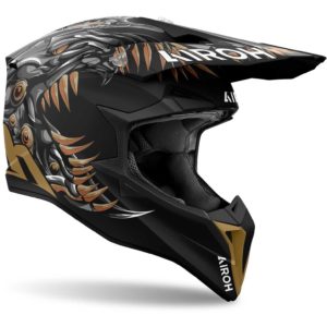 Casco cross Airoh Wraaap Cyborg Opaco