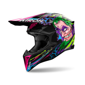 Casco cross Airoh Wraaap Music Lucido