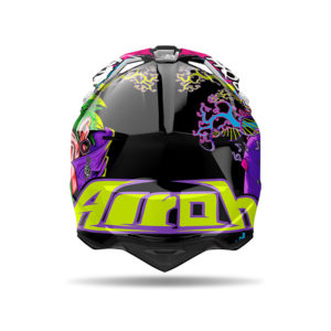 Casco cross Airoh Wraaap Music Lucido