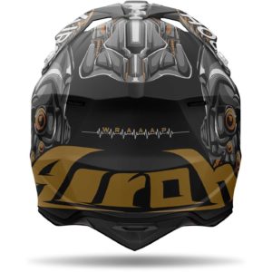 Casco cross Airoh Wraaap Cyborg Opaco