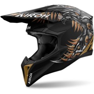 Casco cross Airoh Wraaap Cyborg Opaco