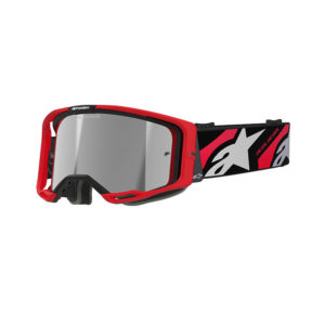 Maschera cross Alpinestars Vision 8 Luar Rosso Argento