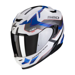 Casco moto integrale Scorpion Exo 520 Evo Air Elan Bianco Blu