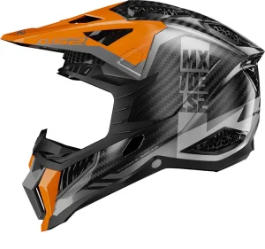 Casco cross Ls2 MX703 C X-Force Victory Carbon Titanio Arancio