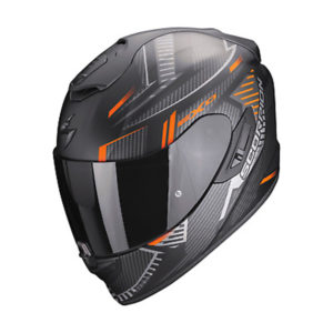 Casco moto integrale Scorpion Exo 1400 Evo Air Shell Nero Arancione