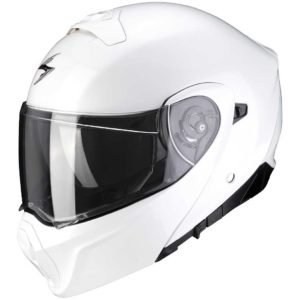 Casco moto modulare Scorpion Exo 930 Solid Bianco Lucido