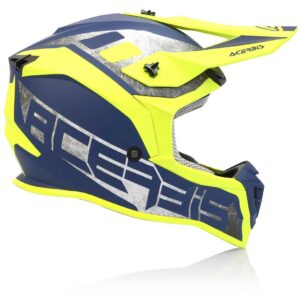 Casco cross-enduro Acerbis Linear Giallo Blu Opaco