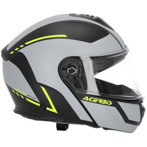 Casco moto modulare Acerbis TDC 2206 Grigio Giallo