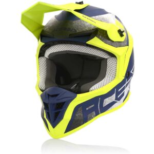 Casco cross-enduro Acerbis Linear Giallo Blu Opaco