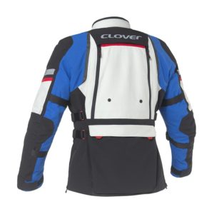 Giacca moto touring Clover Gts 5 Wp Grigio Blu Rosso