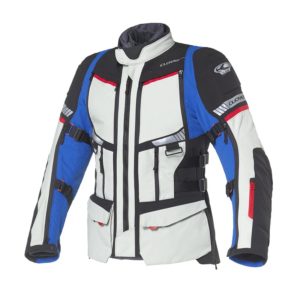 Giacca moto touring Clover Gts 5 Wp Grigio Blu Rosso