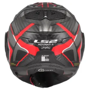 Casco moto modulare Ls2 Advant X Carbon Future II Rosso