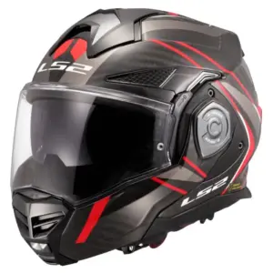 Casco moto modulare Ls2 Advant X Carbon Future II Rosso