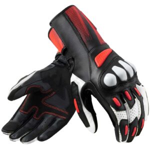 Guanti moto racing Revit Metis 2 Nero Rosso Neon