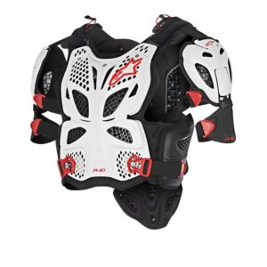 Pettorina cross Alpinestars A-10 Full Chest Protector Bianco Rosso