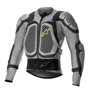 Pettorina cross completa Alpinestars Bionic Action V2 Grigio Giallo