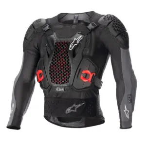 Pettorina cross completa Alpinestars Bionic Plus V2 Nero Antracite Rosso