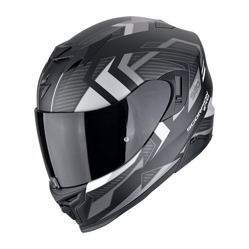 Casco integrale Scorpion Exo 520 Evo Air Sensus Nero Opaco Argento