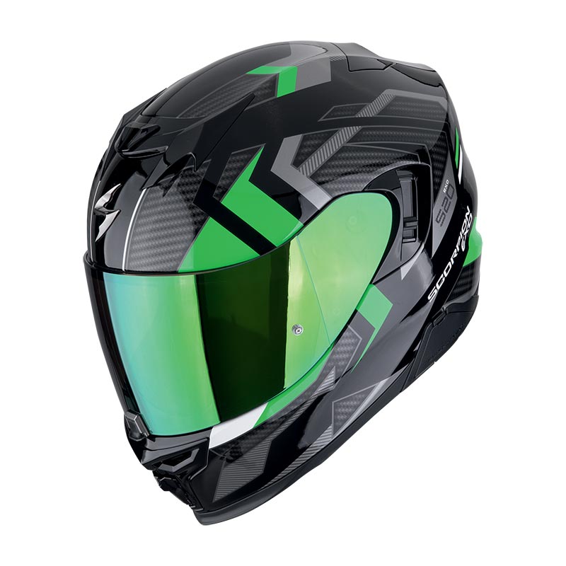 Casco moto integrale Scorpion Exo 520 Evo Air Sensus Nero Verde