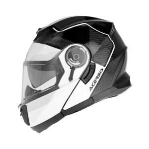 Casco moto modulare Acerbis Serel 22.06 Nero Bianco Lucido