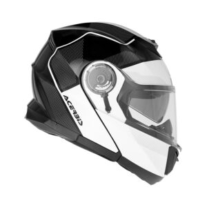 Casco moto modulare Acerbis Serel 22.06 Nero Bianco Lucido