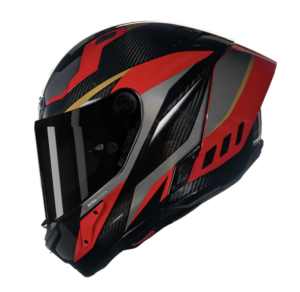 Casco moto integrale Nolan X-804 Rs Ultra Carbon Lesmo Grigio Rosso