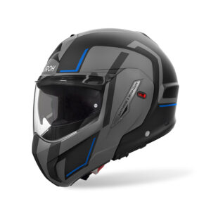 Casco moto modulare Airoh Mathisse II Genius Blu Opaco