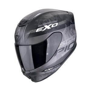 Casco moto integrale Scorpion Exo 391 Ava Nero Opaco Argento
