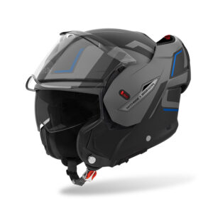 Casco moto modulare Airoh Mathisse II Genius Blu Opaco
