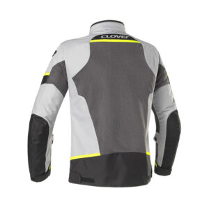 Giacca moto estiva donna Clover Airjet 5 Lady Grigio Chiaro Giallo