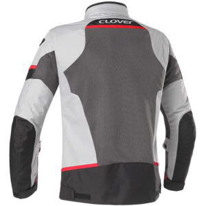 Giacca moto estiva Clover Airjet 5 Grigio Chiaro Rosso