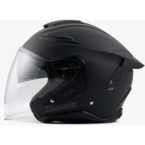 Casco moto jet Blauer JJ01 Doppia Visiera Mono Nero Opaco