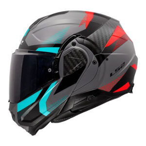 Casco moto modulare Ls2 Advant II Triple Nardo Grigio Rosso