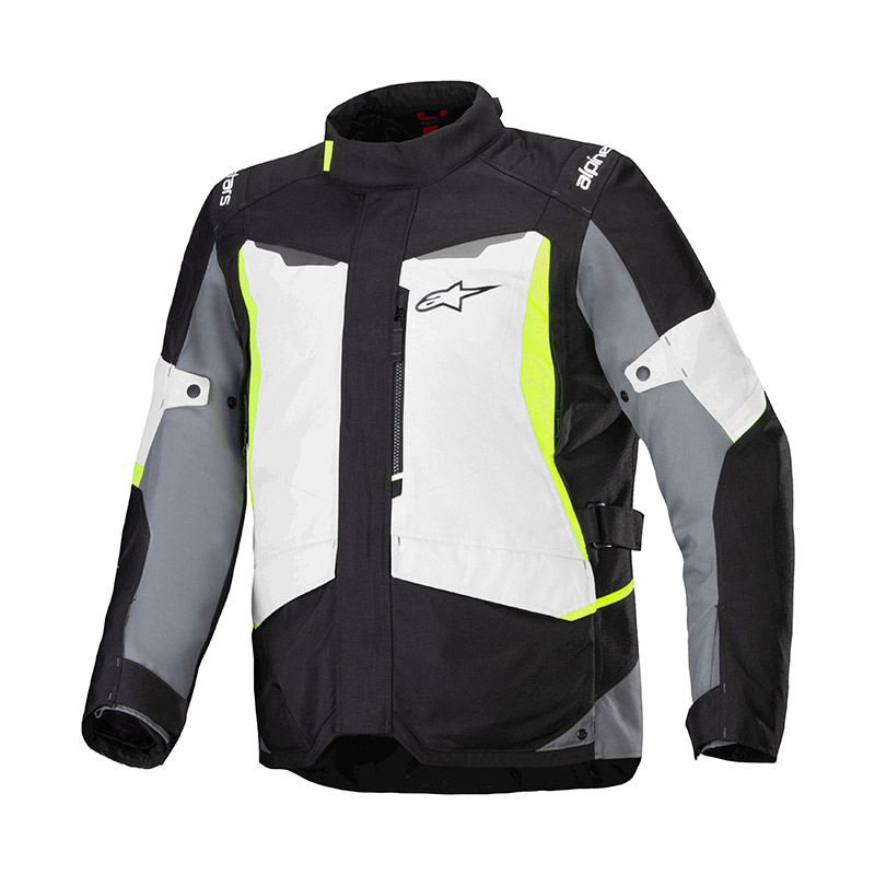 Giacca moto touring Alpinestars St-1 Wp Grigio Giallo Fluo