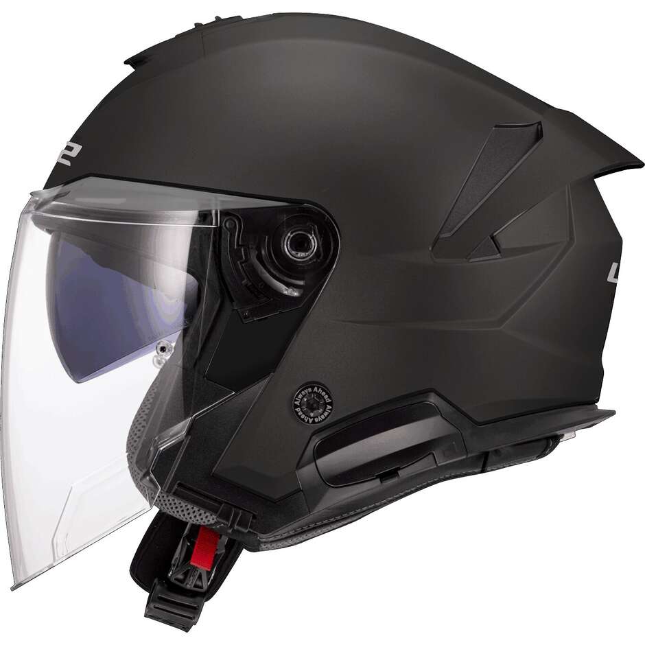 Casco moto jet Ls2 OF618 Verso II Solid Nero Opaco