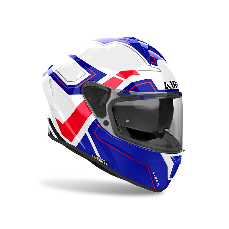 Casco moto integrale Airoh Spark 2 Dart Blu Rosso Lucido